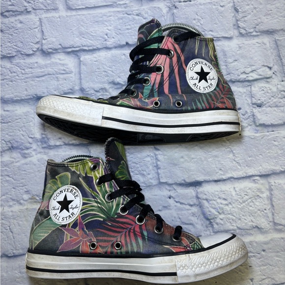 Converse Chuck Taylor All Star Tropical Floral High Tops 155393C Men 5 Women 7 - Picture 6 of 13